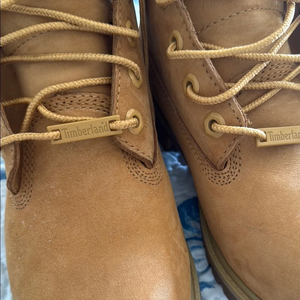 Timberland Tan Leather Boots 🥾 5.5 SZ UNIEX - Picture 9 of 10
